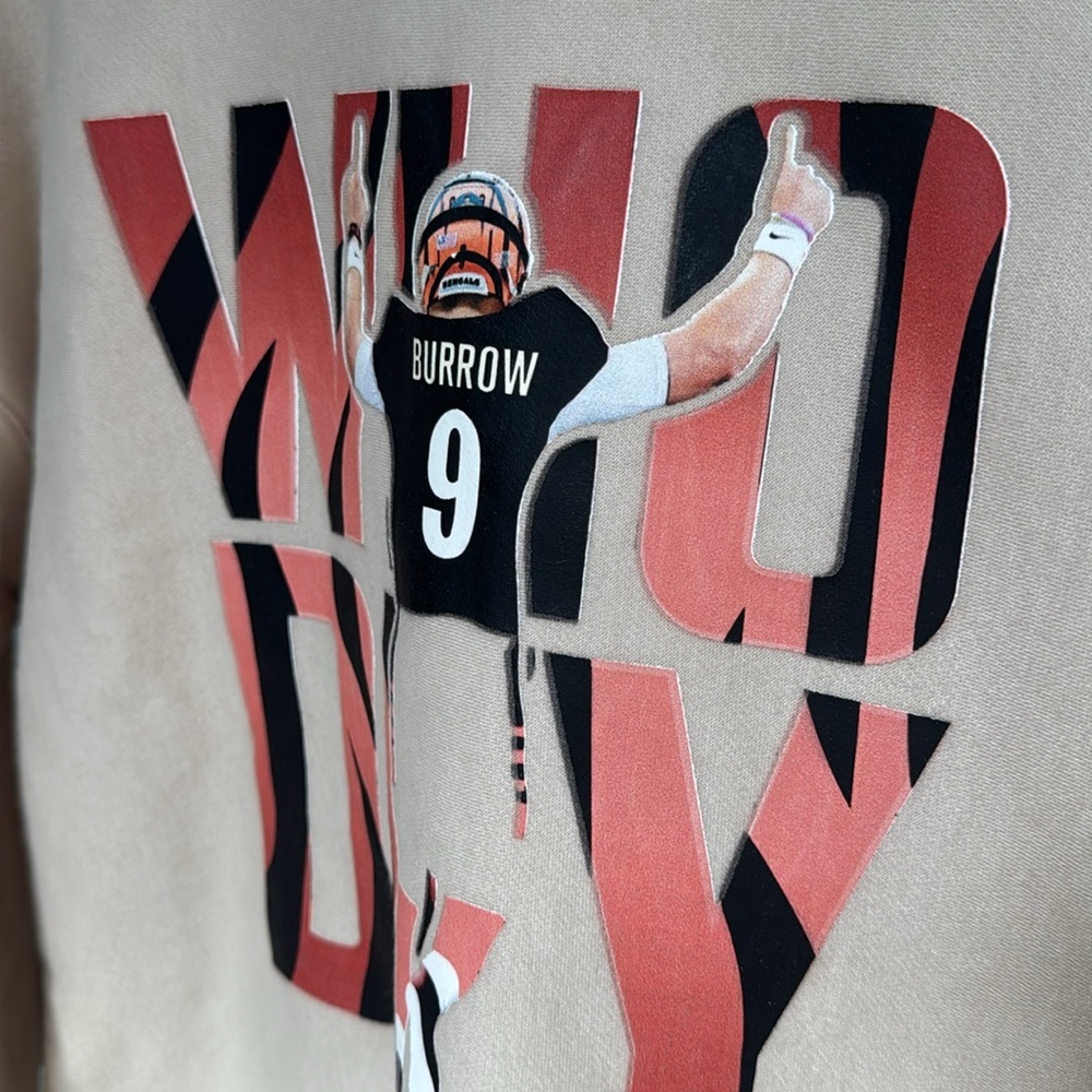 Joe Burrow Cincinnati Bangles Who Dey Sweatshirt - Picture 3 of 3